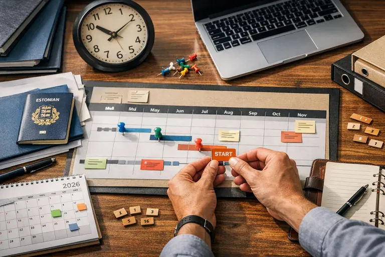 Cronograma del registro de empresa en Estonia en 2026